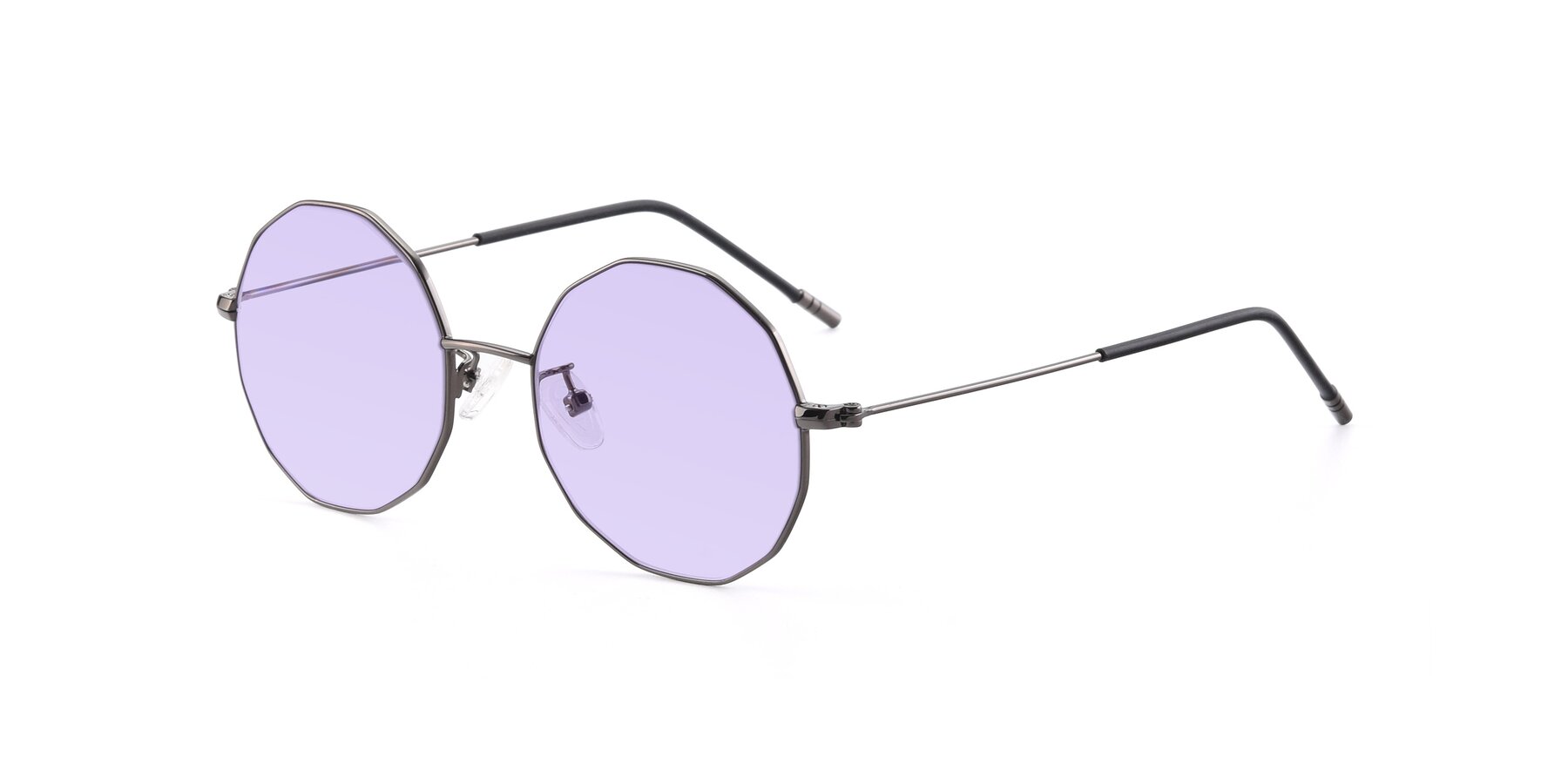 Angle of Dreamer in Gunmetal with Light Purple Tinted Lenses