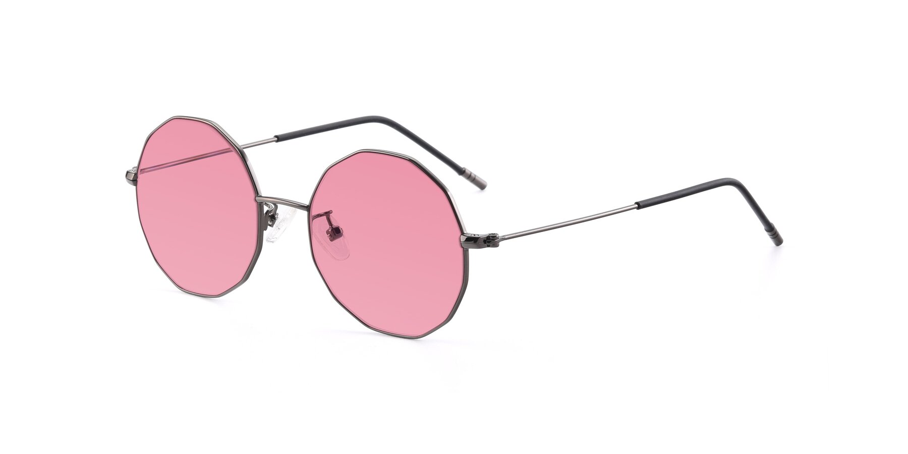 Angle of Dreamer in Gunmetal with Pink Tinted Lenses