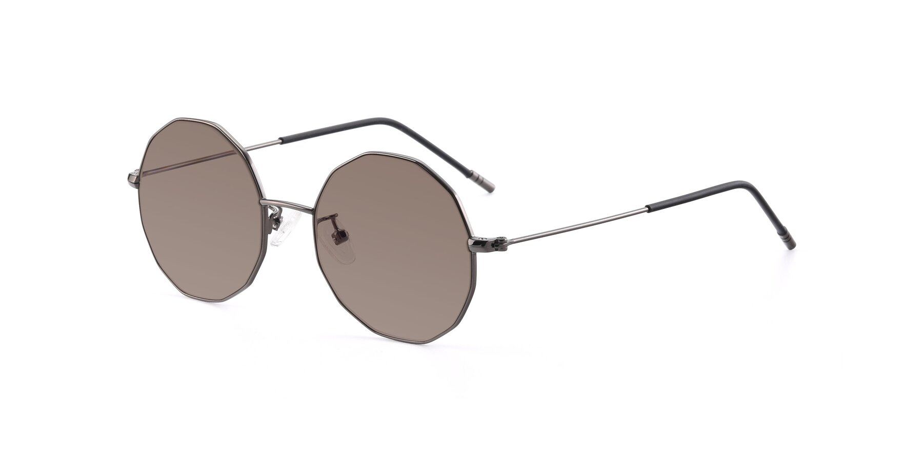 Angle of Dreamer in Gunmetal with Medium Brown Tinted Lenses