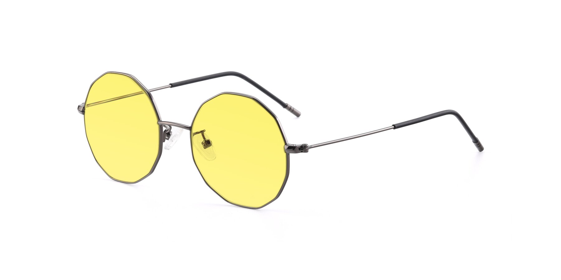 Angle of Dreamer in Gunmetal with Medium Yellow Tinted Lenses