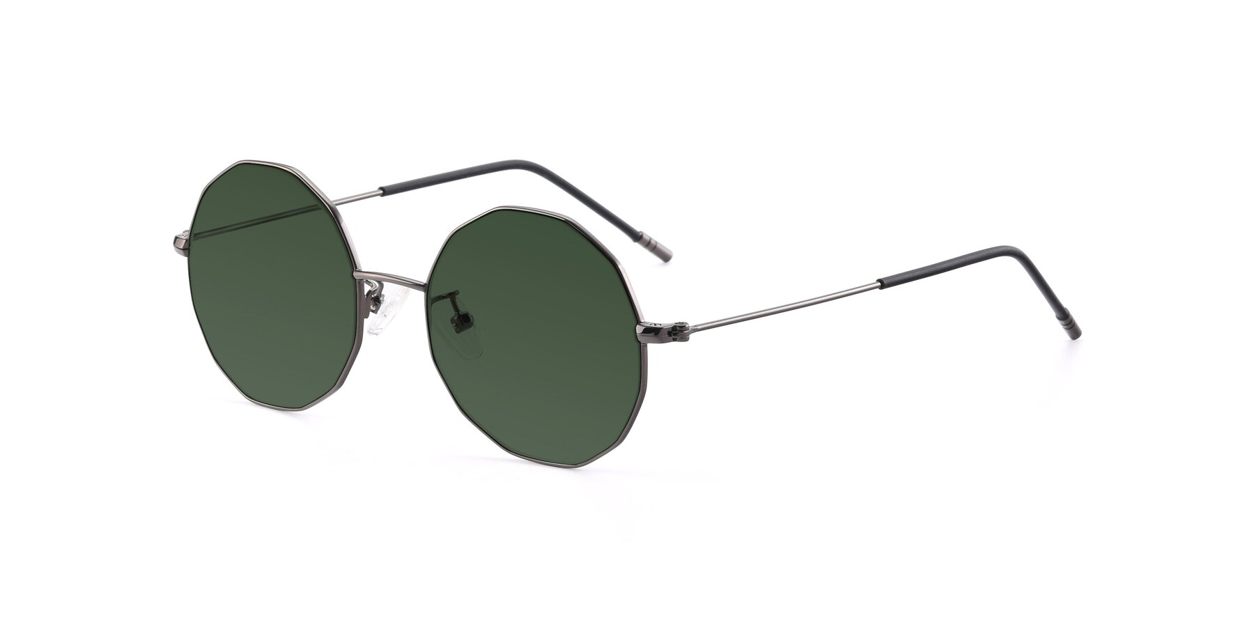 Angle of Dreamer in Gunmetal with Green Tinted Lenses