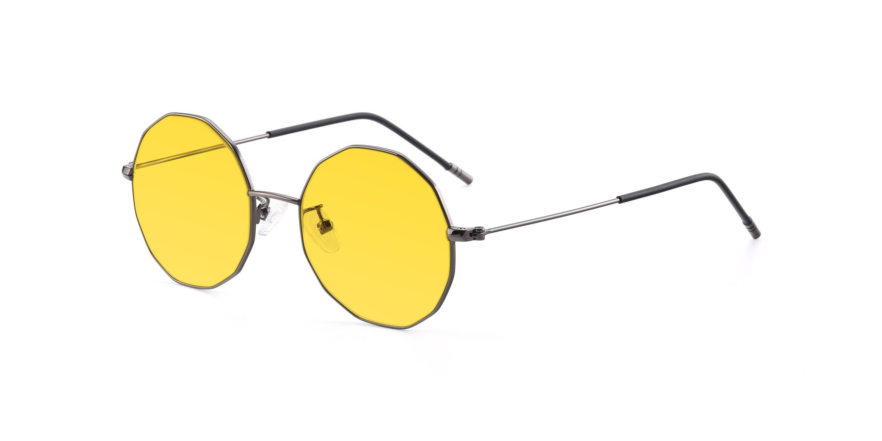 Angle of Dreamer in Gunmetal with Yellow Tinted Lenses