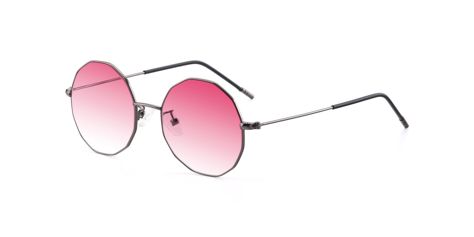 Angle of Dreamer in Gunmetal with Pink Gradient Lenses
