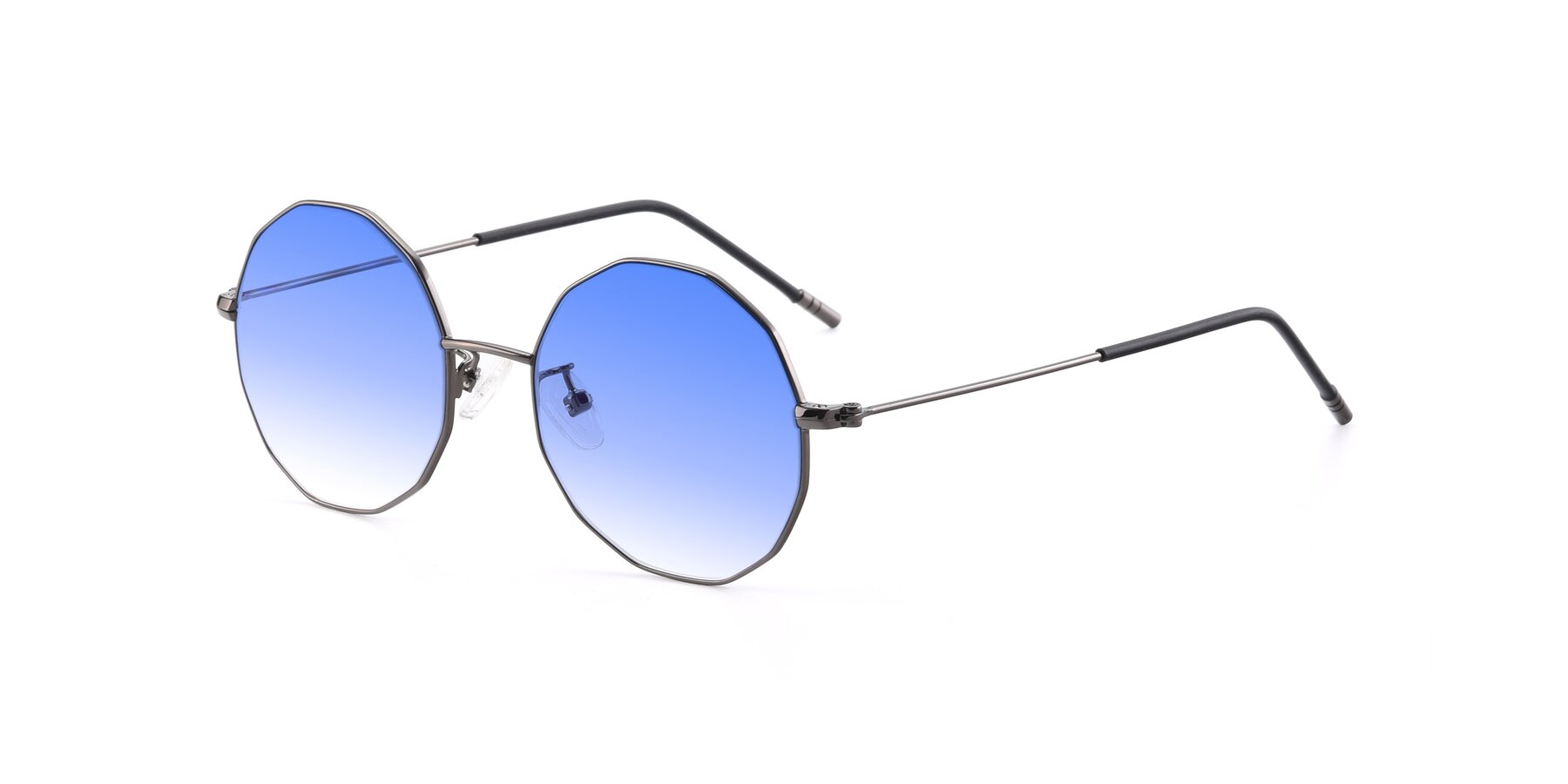 Angle of Dreamer in Gunmetal with Blue Gradient Lenses