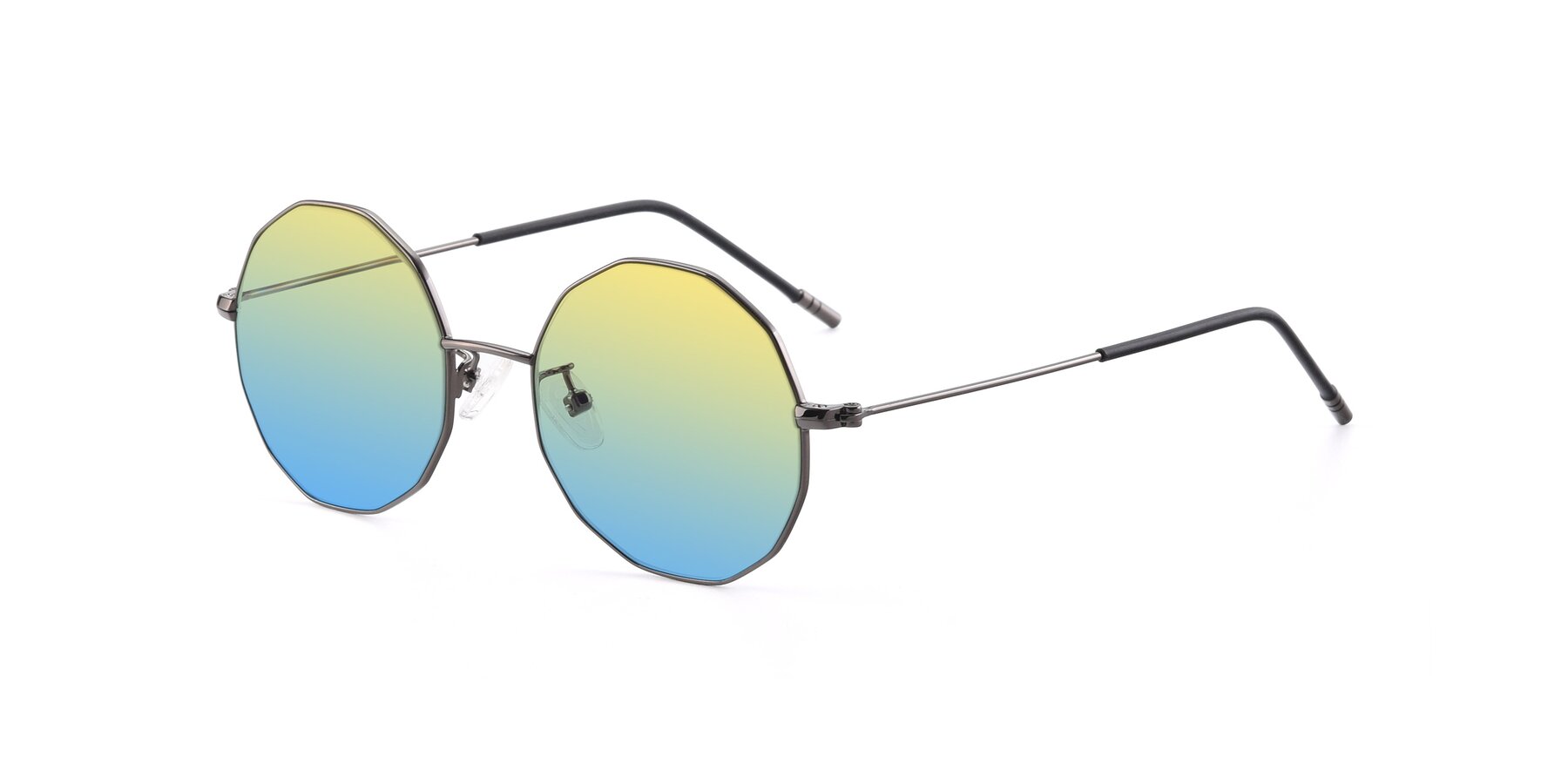 Angle of Dreamer in Gunmetal with Yellow / Blue Gradient Lenses