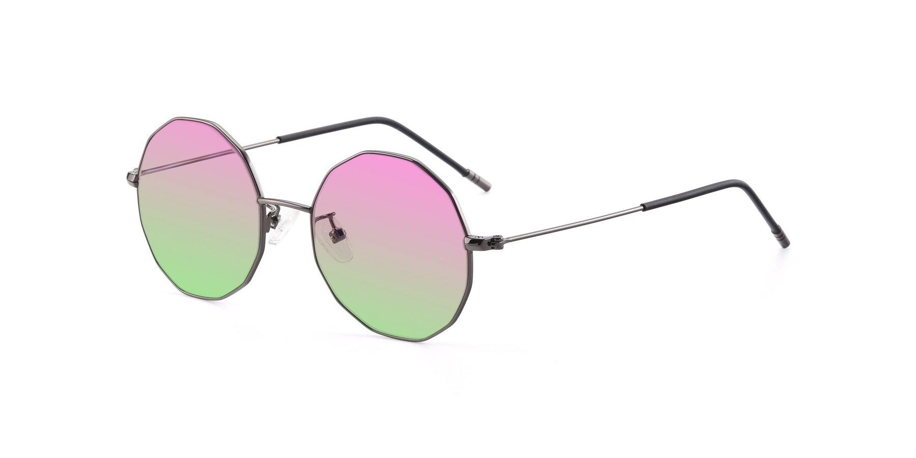 Angle of Dreamer in Gunmetal with Pink / Green Gradient Lenses