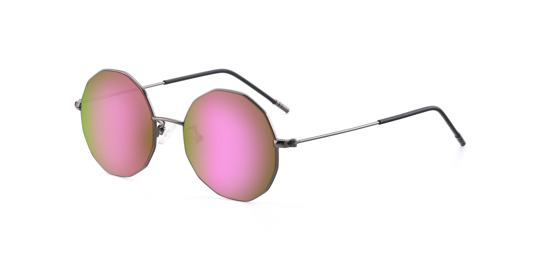 Angle of Dreamer in Gunmetal with Pink Mirrored Lenses