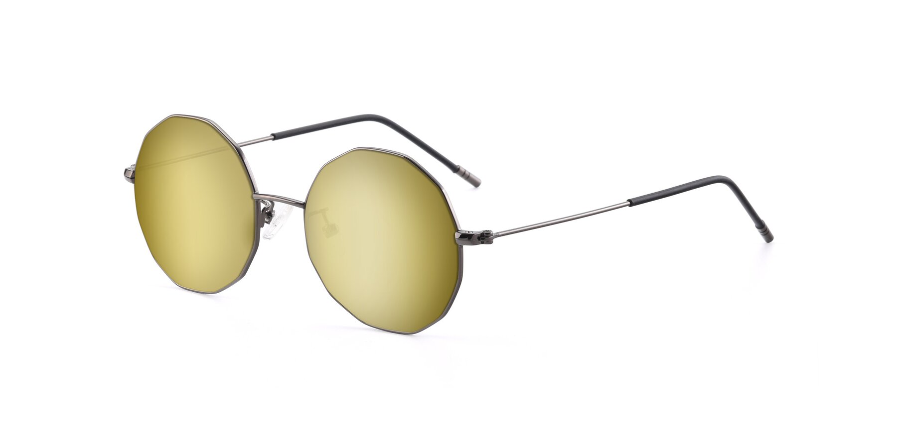 Angle of Dreamer in Gunmetal with Gold Mirrored Lenses