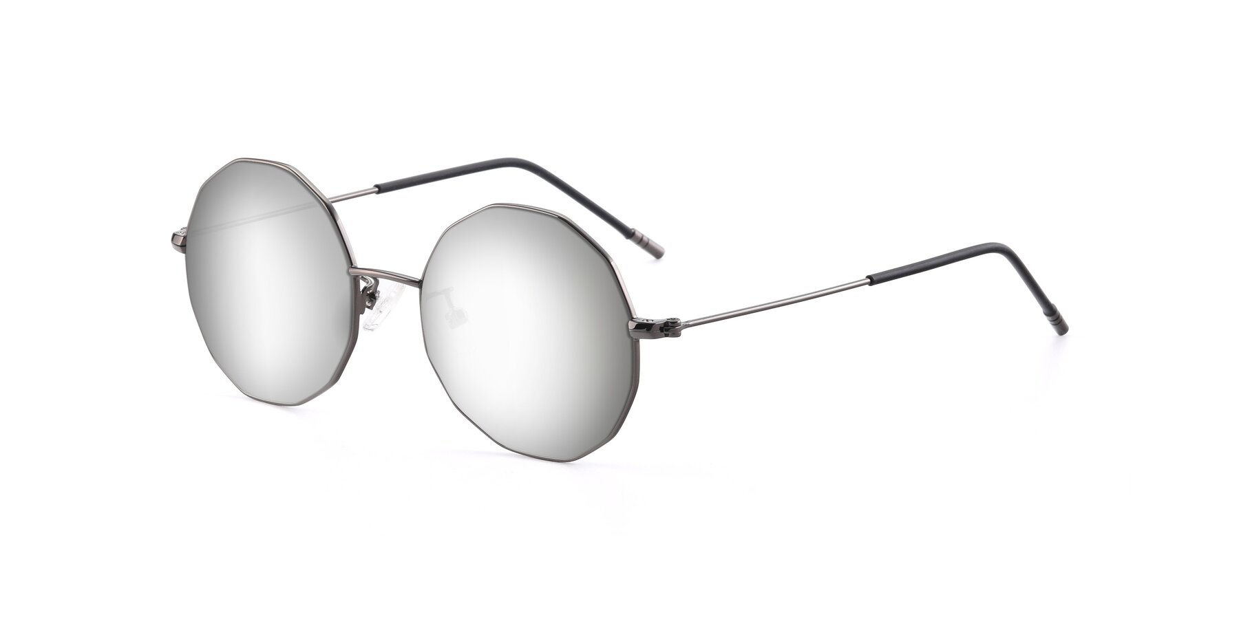 Angle of Dreamer in Gunmetal with Silver Mirrored Lenses