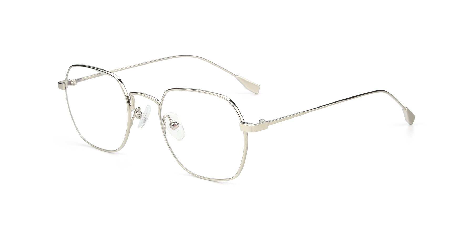 Angle of 9398 in Silver with Clear Reading Eyeglass Lenses
