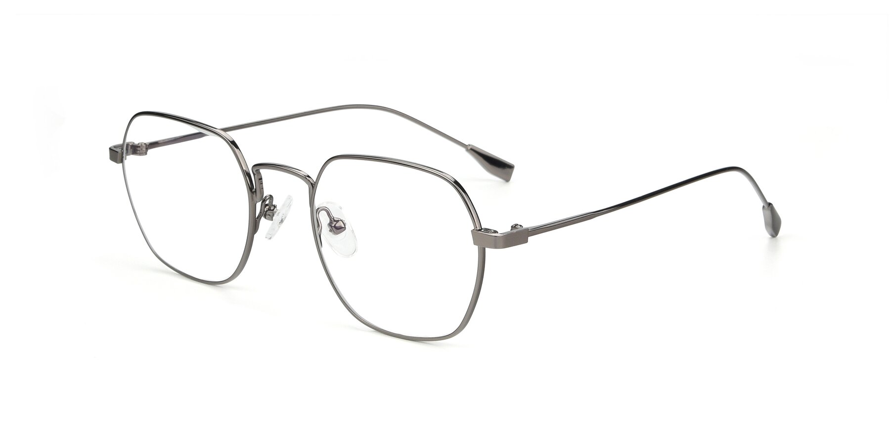 Angle of 9398 in Gunmetal with Clear Reading Eyeglass Lenses
