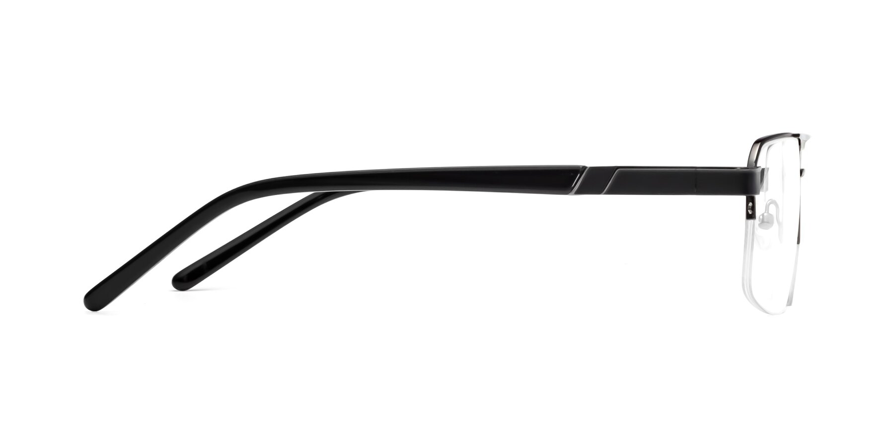 Side of 19004 in Black-Gunmetal with Clear Eyeglass Lenses