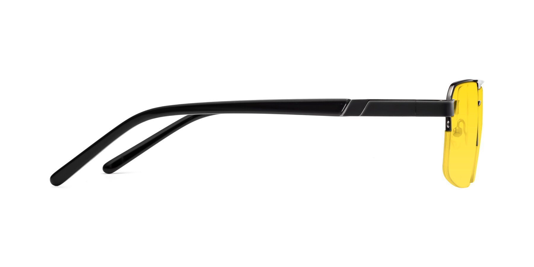 Side of 19004 in Black-Gunmetal with Yellow Tinted Lenses
