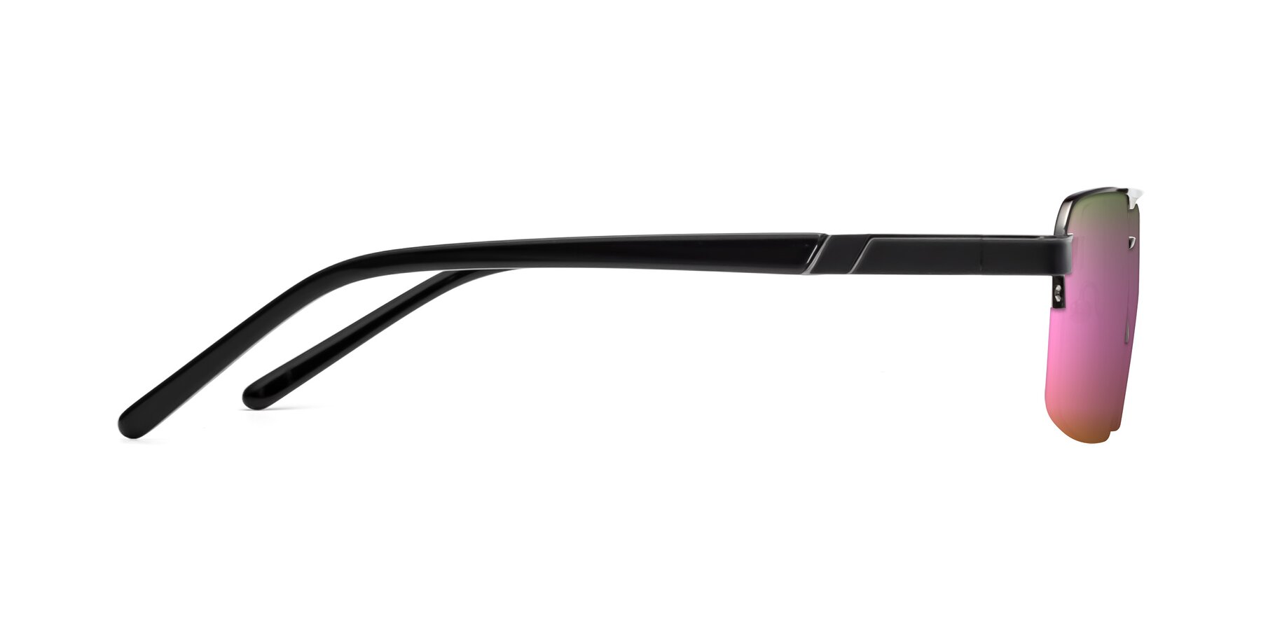 Side of 19004 in Black-Gunmetal with Pink Mirrored Lenses
