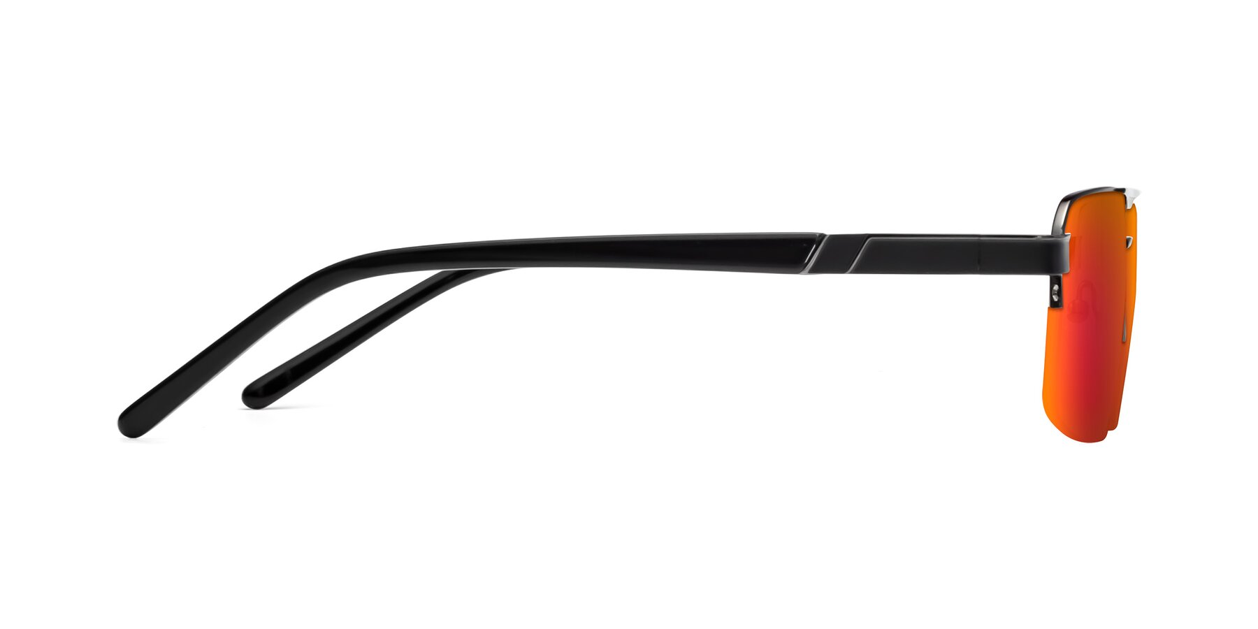 Side of 19004 in Black-Gunmetal with Red Gold Mirrored Lenses