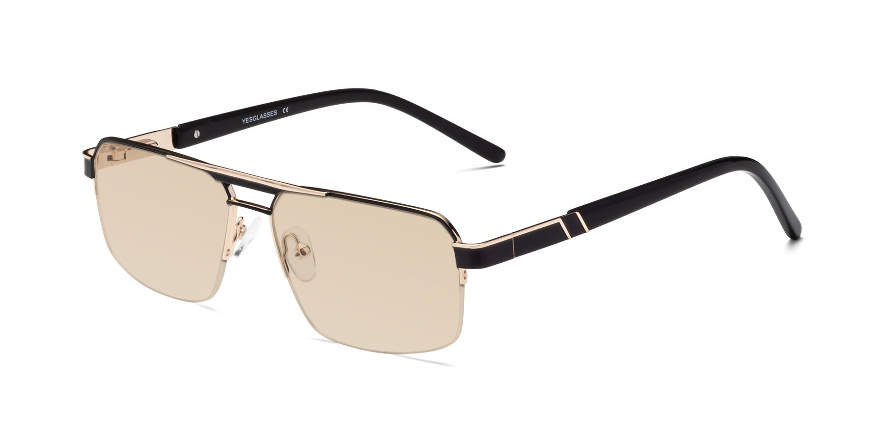 Angle of Chino in Black-Gold with Light Brown Tinted Lenses