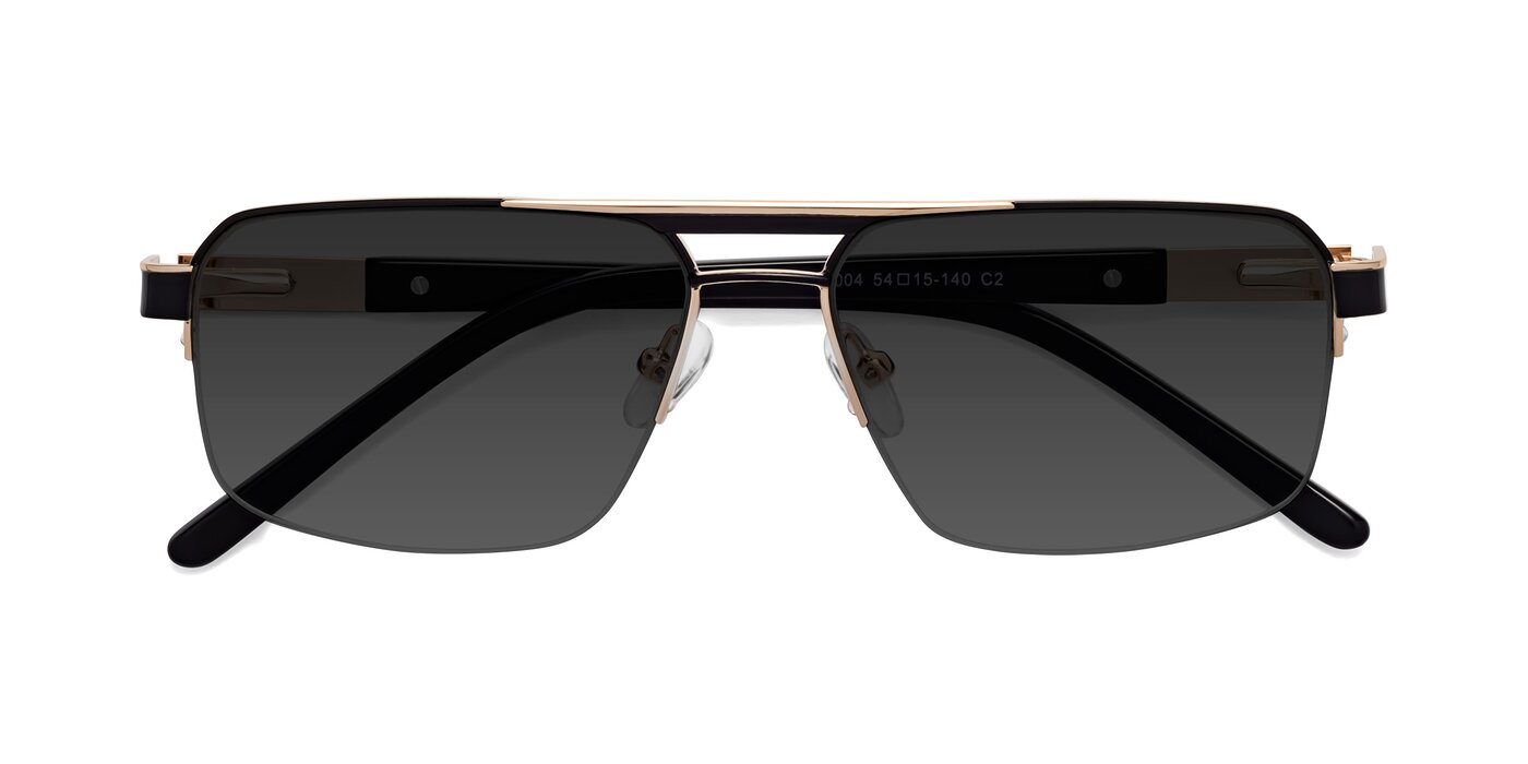 19004 - Black / Gold Tinted Sunglasses