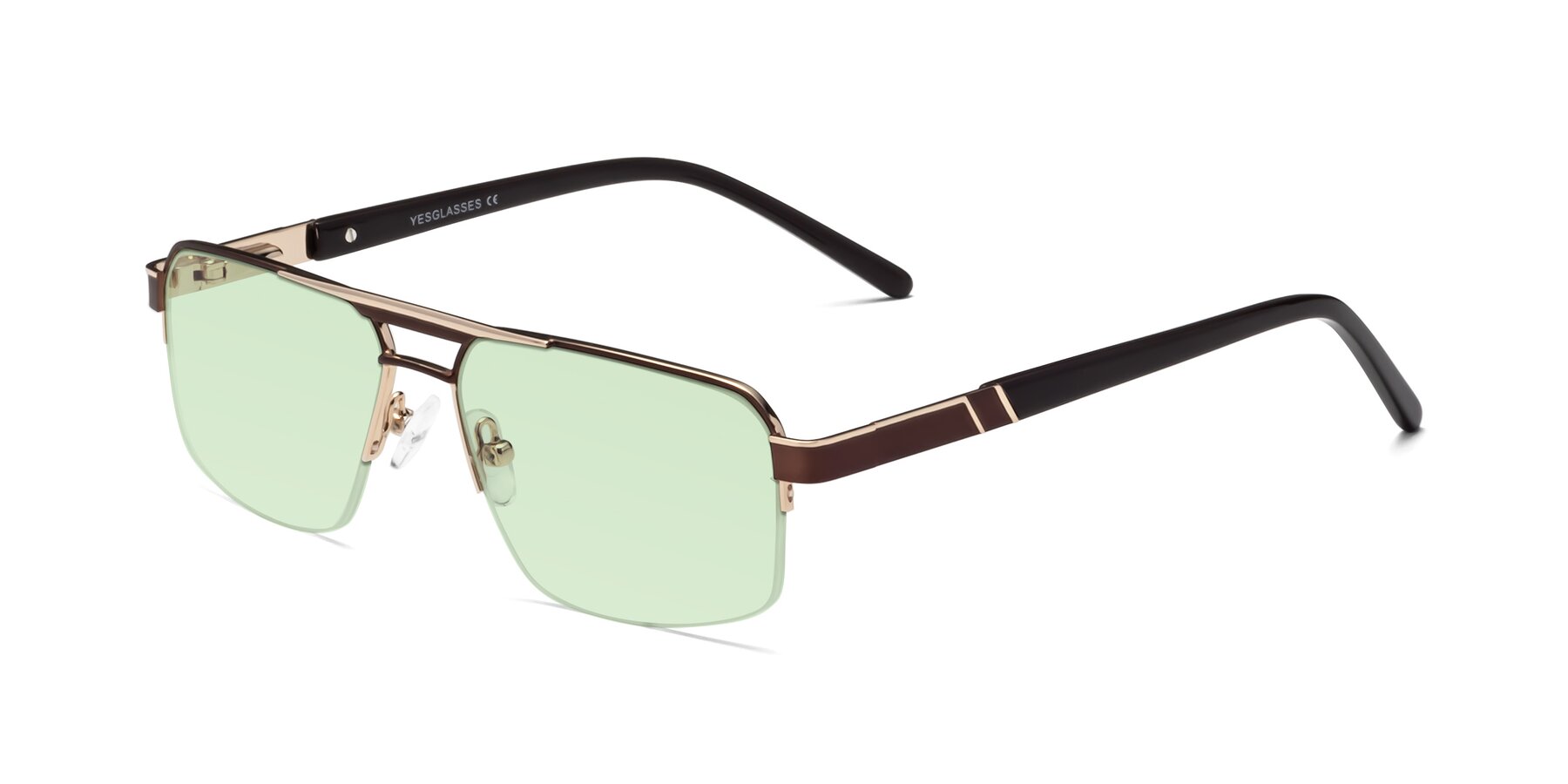 Angle of Chino in Bronze-Gold with Light Green Tinted Lenses