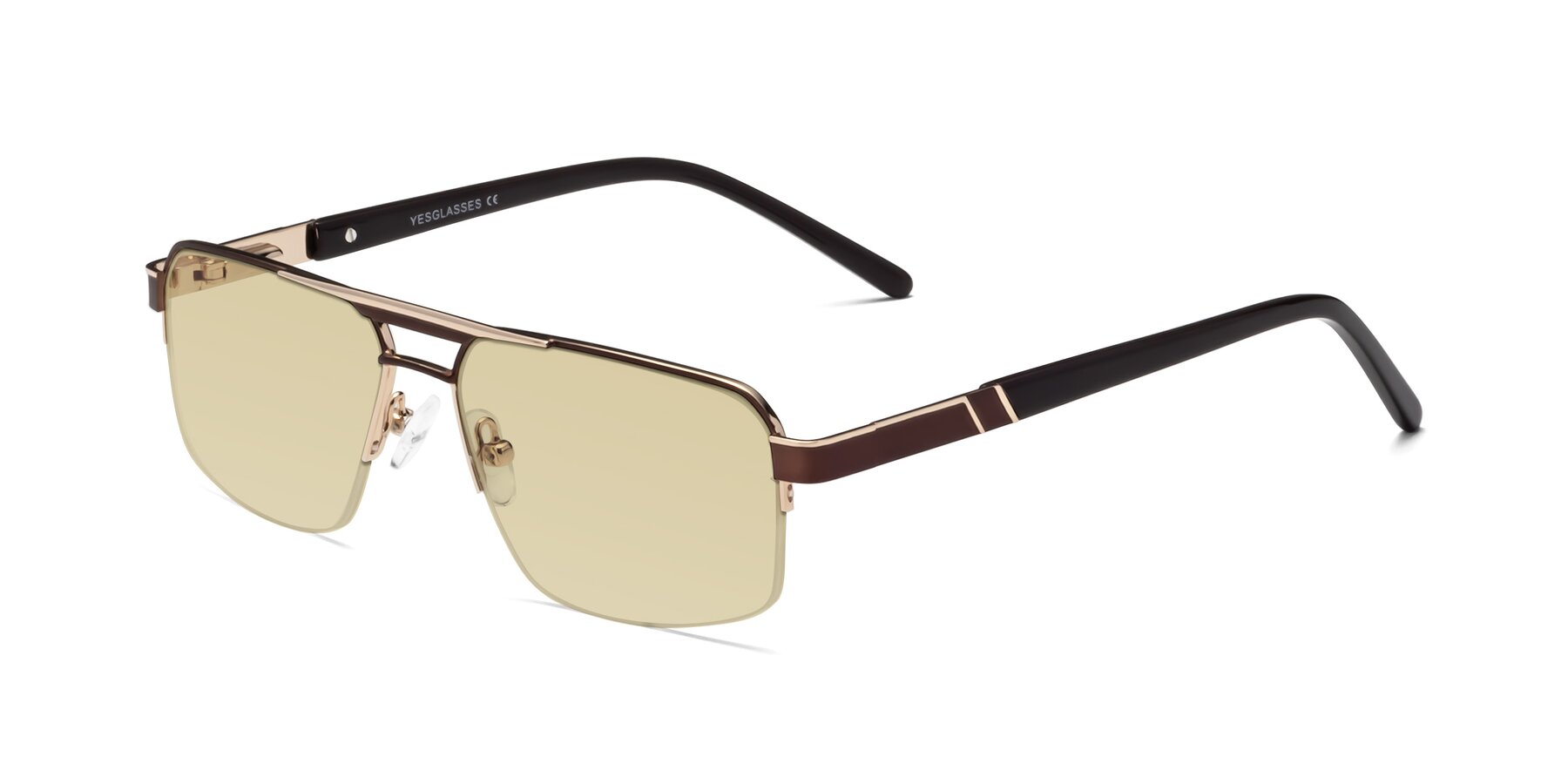 Angle of Chino in Bronze-Gold with Light Champagne Tinted Lenses