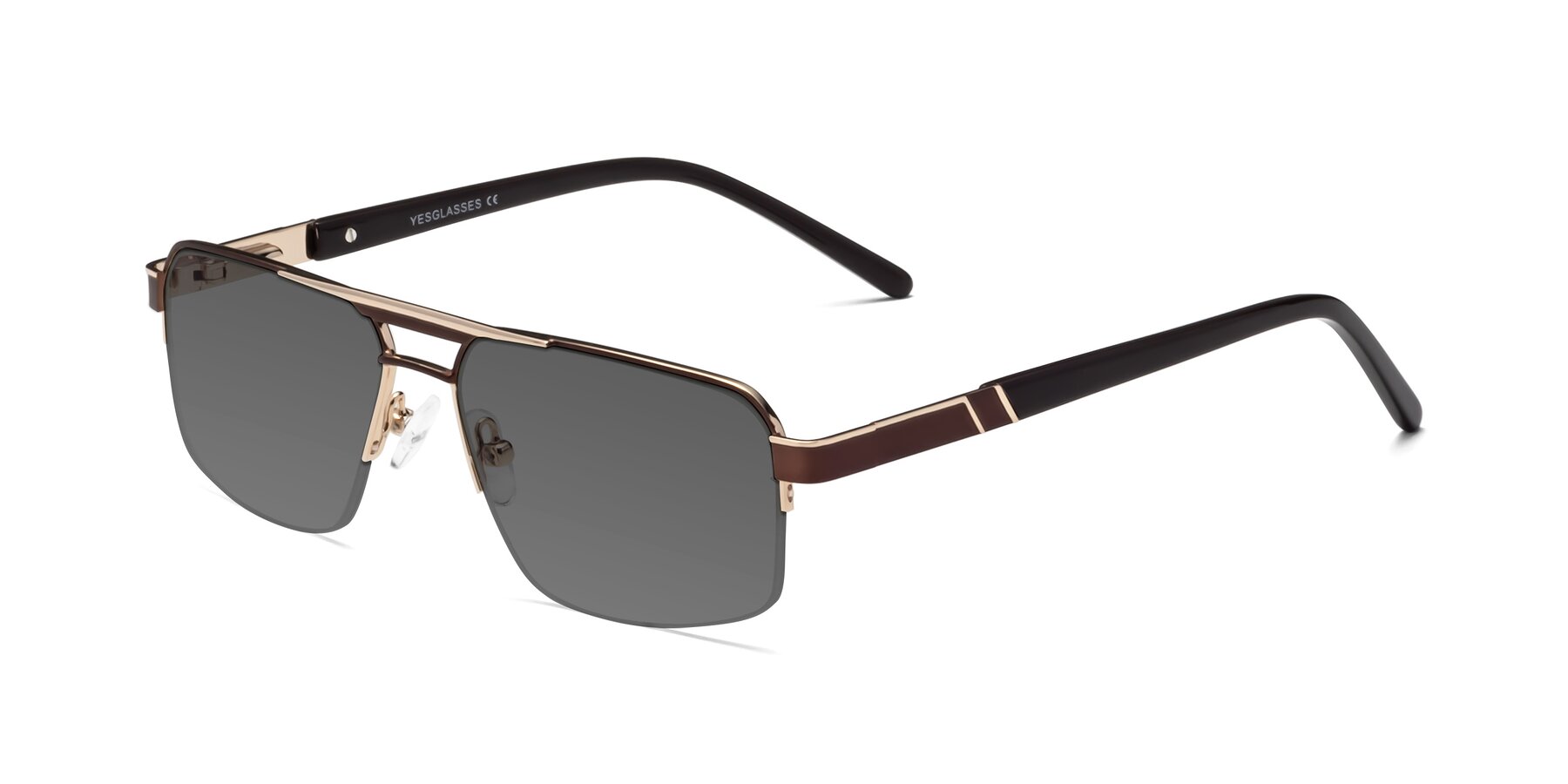 Angle of Chino in Bronze-Gold with Medium Gray Tinted Lenses
