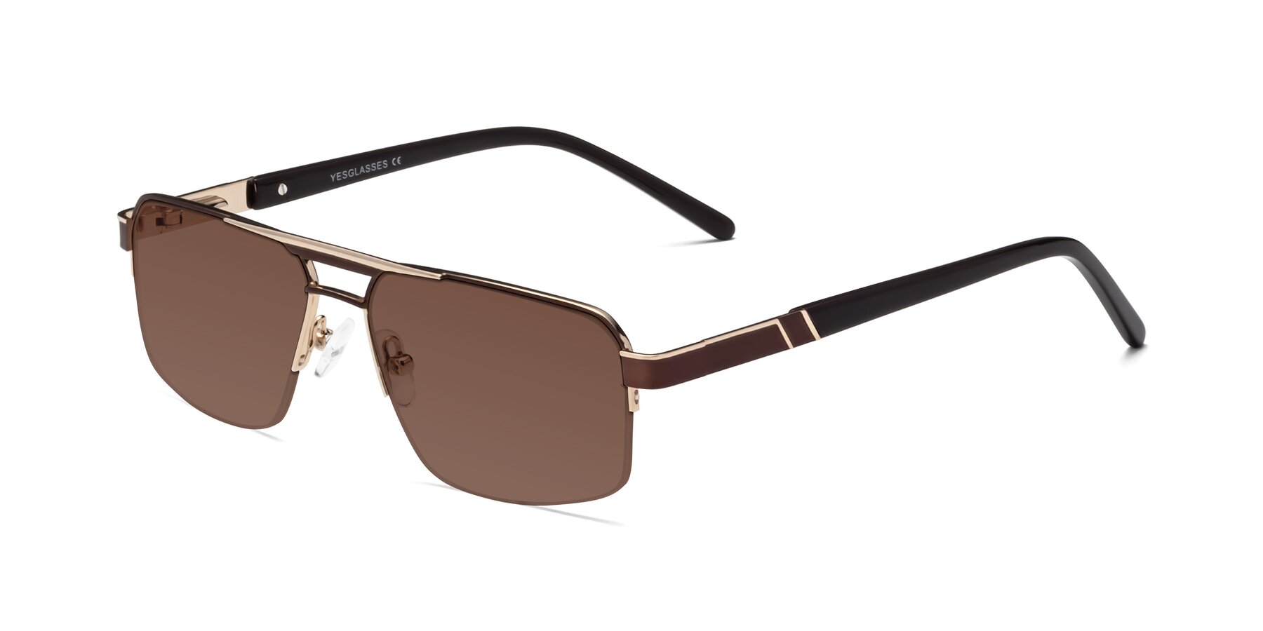 Angle of Chino in Bronze-Gold with Brown Tinted Lenses