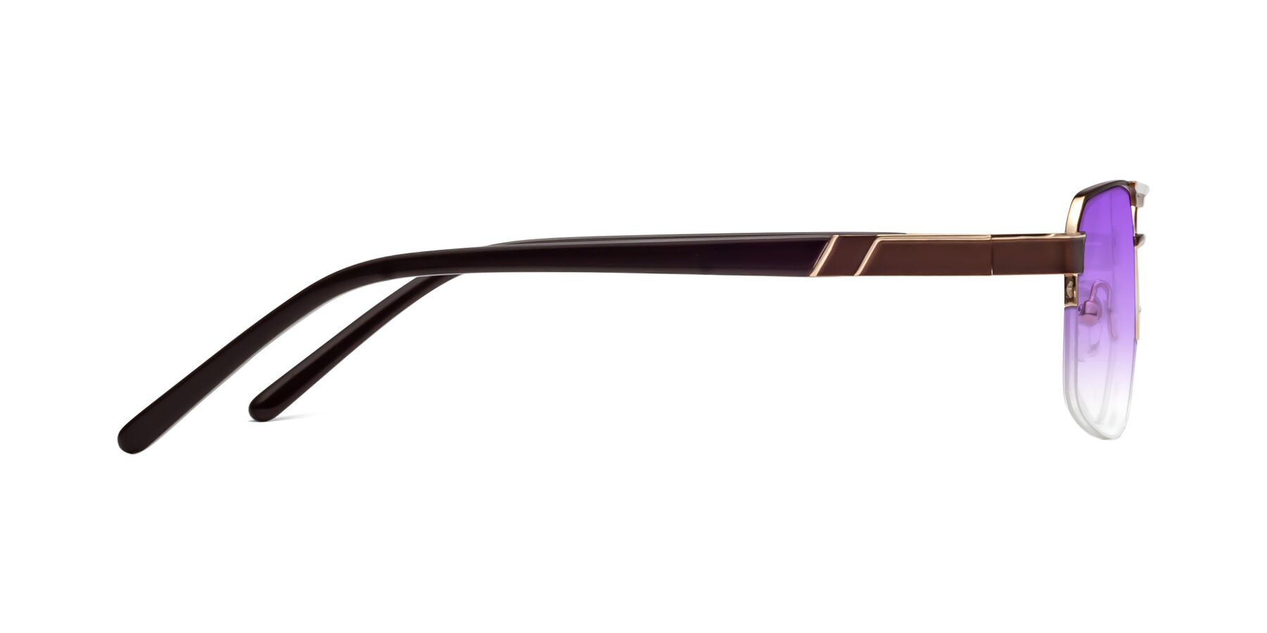 Side of 19004 in Bronze-Gold with Purple Gradient Lenses
