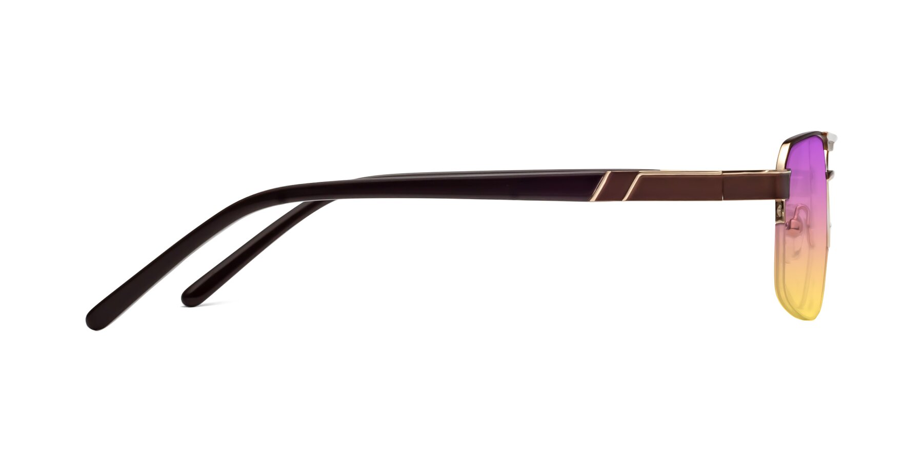 Side of 19004 in Bronze-Gold with Purple / Yellow Gradient Lenses