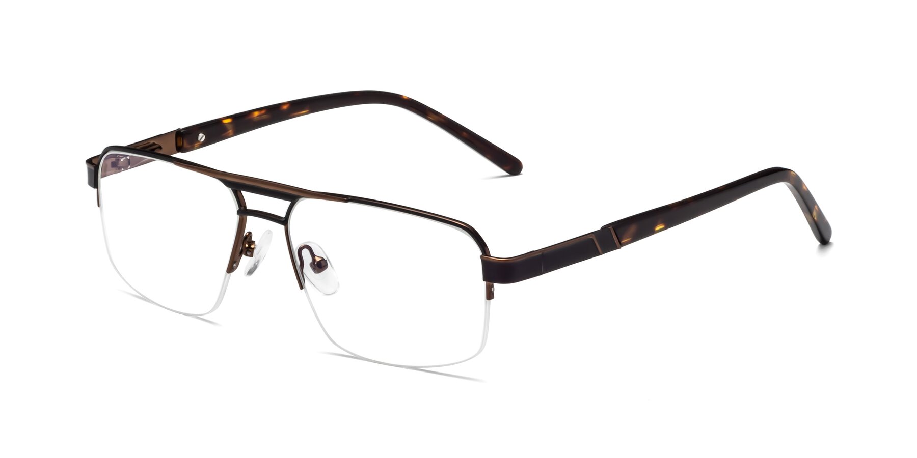 Angle of 19004 in Black-Bronze with Clear Reading Eyeglass Lenses