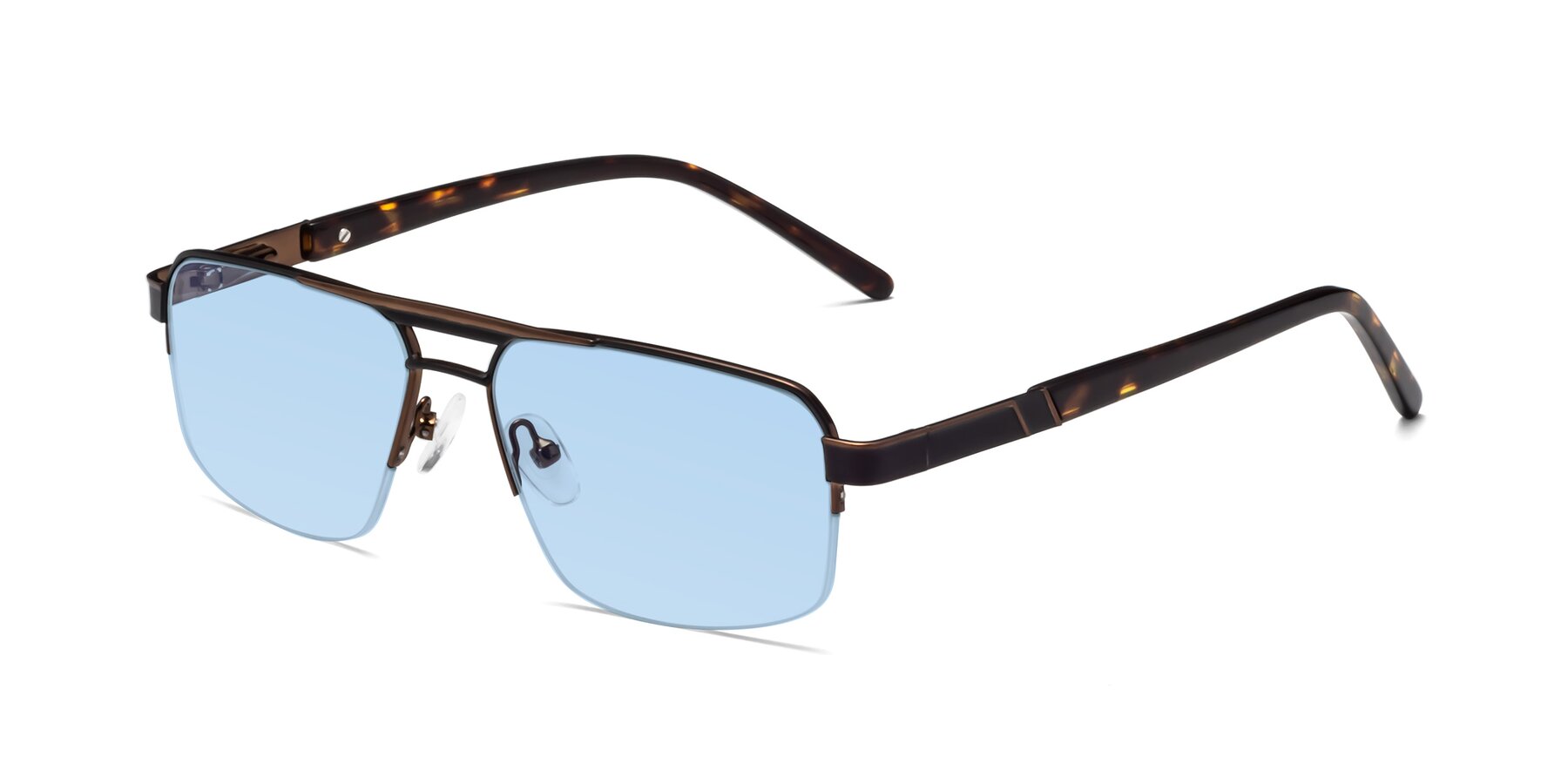 Angle of Chino in Black-Bronze with Light Blue Tinted Lenses