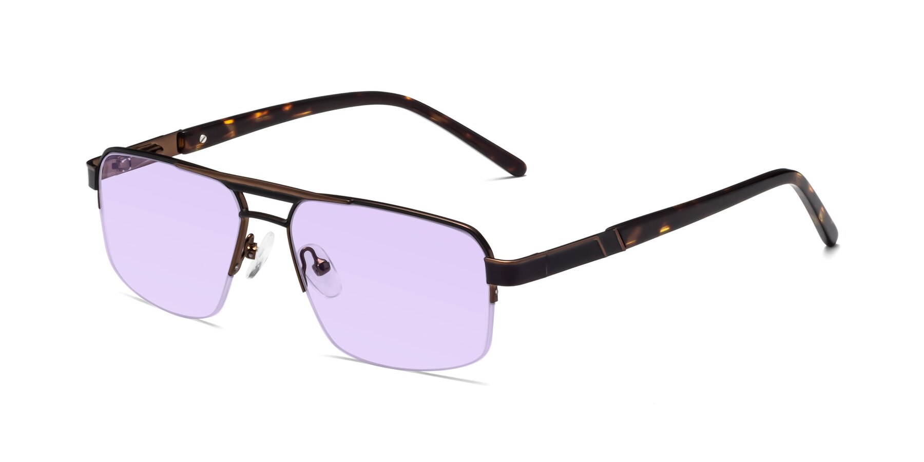 Angle of Chino in Black-Bronze with Light Purple Tinted Lenses