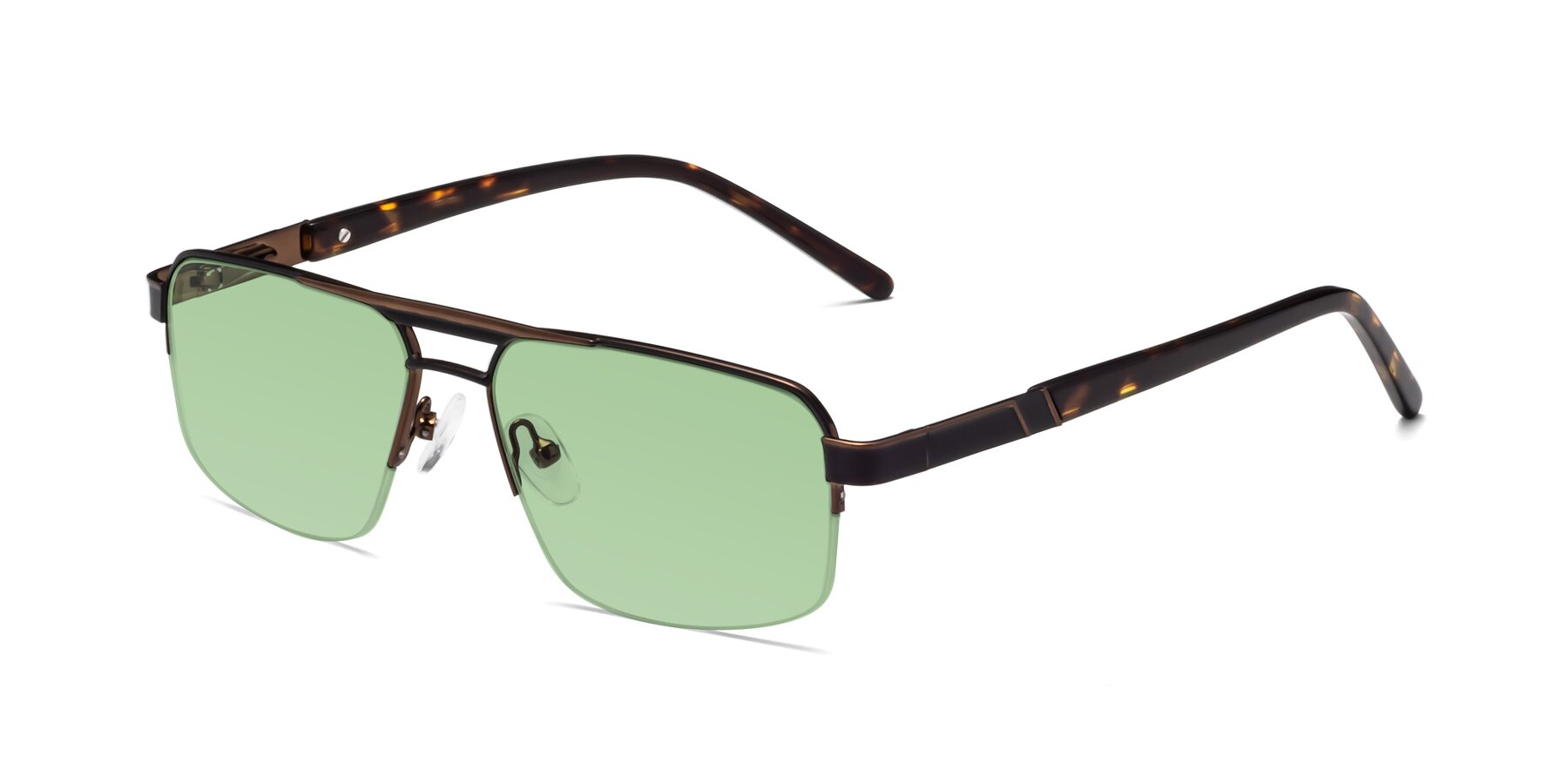 Angle of Chino in Black-Bronze with Medium Green Tinted Lenses