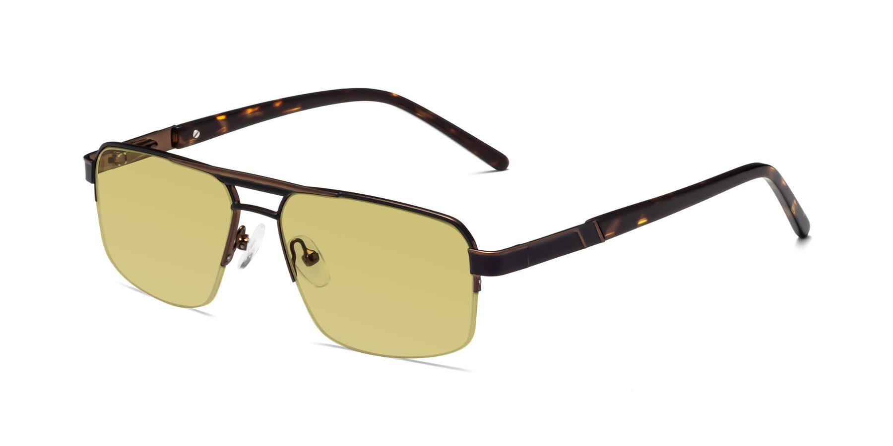 Angle of Chino in Black-Bronze with Medium Champagne Tinted Lenses