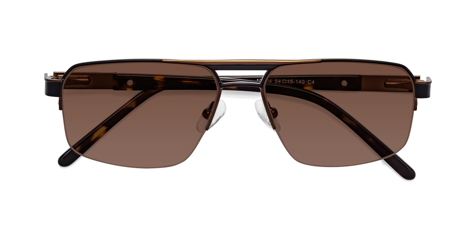 Folded Front of 19004 in Black-Bronze with Brown Tinted Lenses