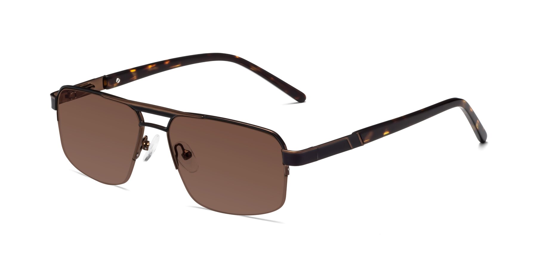 Angle of 19004 in Black-Bronze with Brown Tinted Lenses
