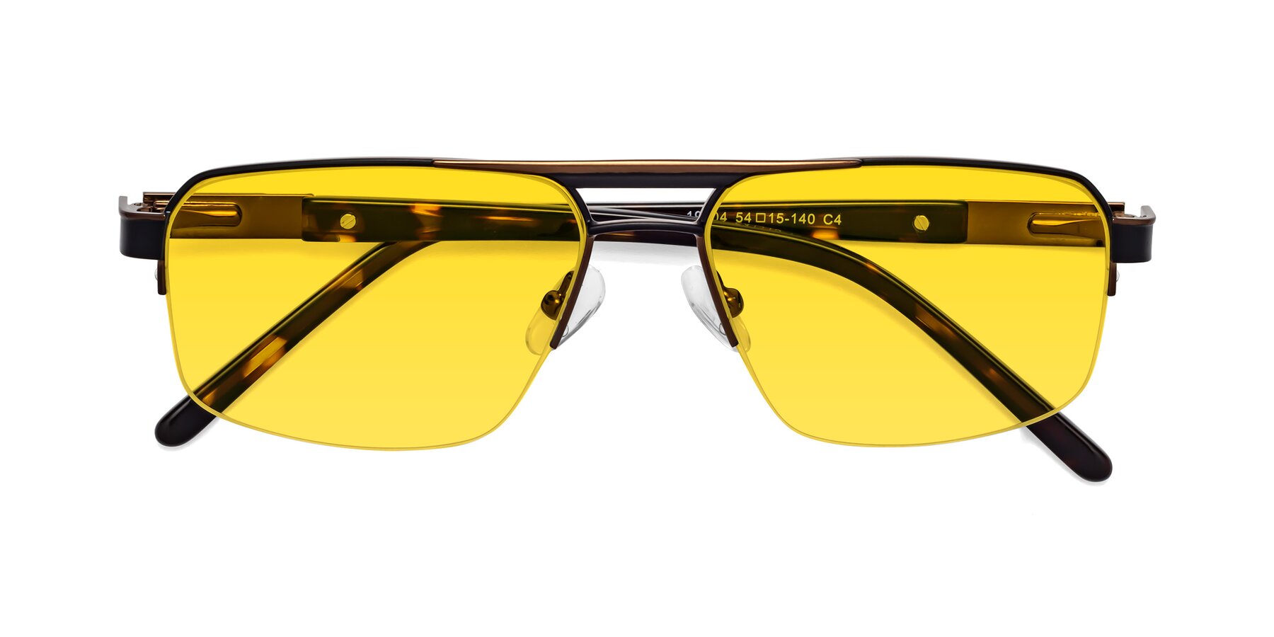 Folded Front of 19004 in Black-Bronze with Yellow Tinted Lenses