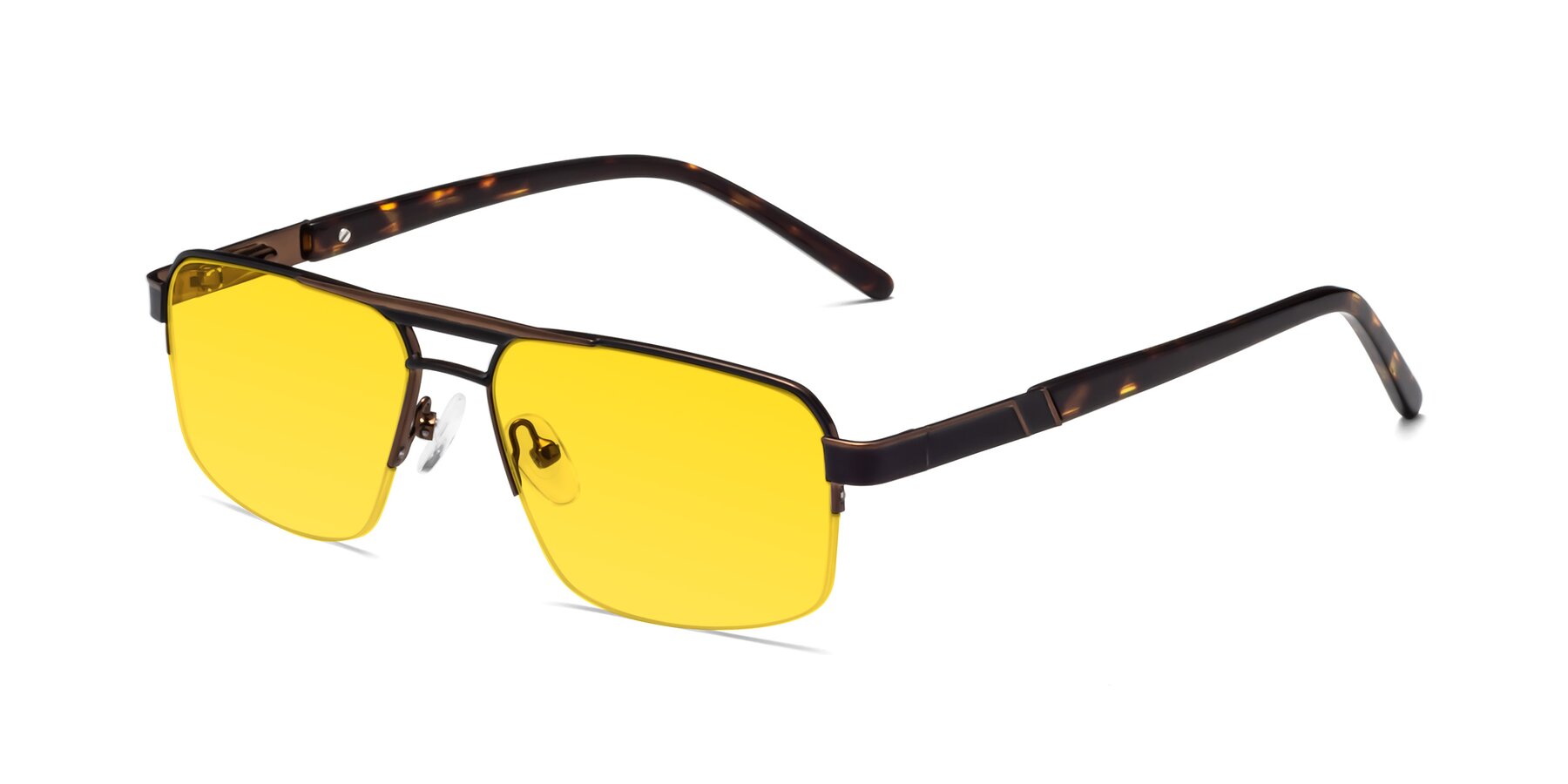 Angle of 19004 in Black-Bronze with Yellow Tinted Lenses