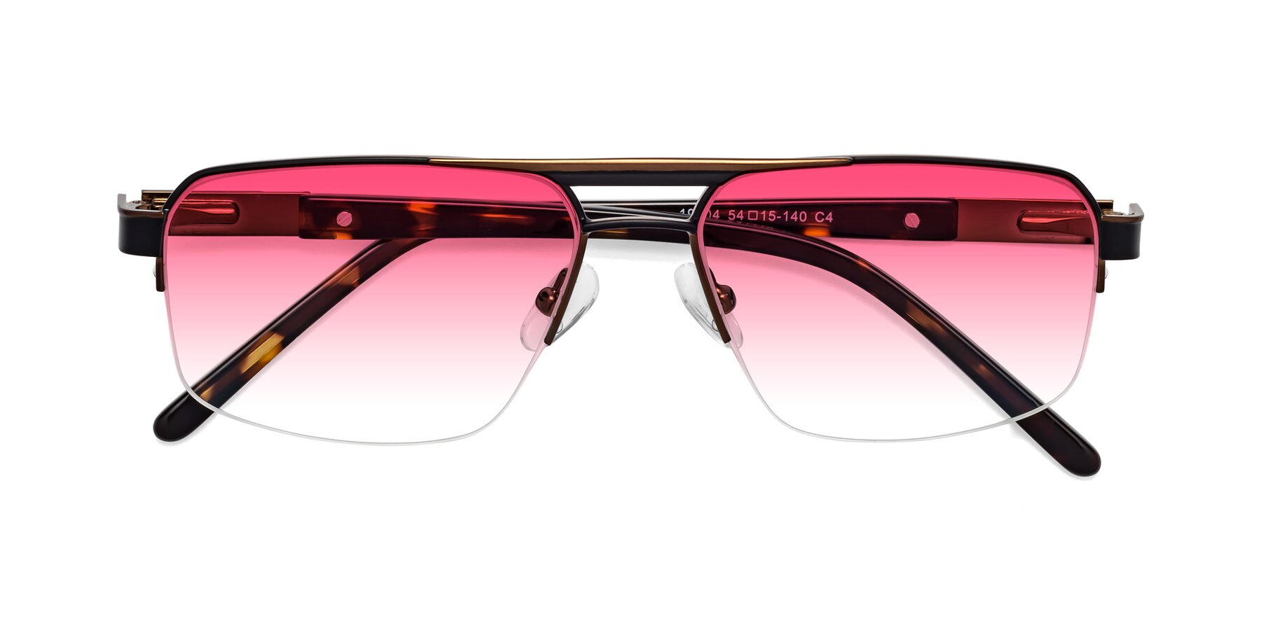 Folded Front of 19004 in Black-Bronze with Pink Gradient Lenses