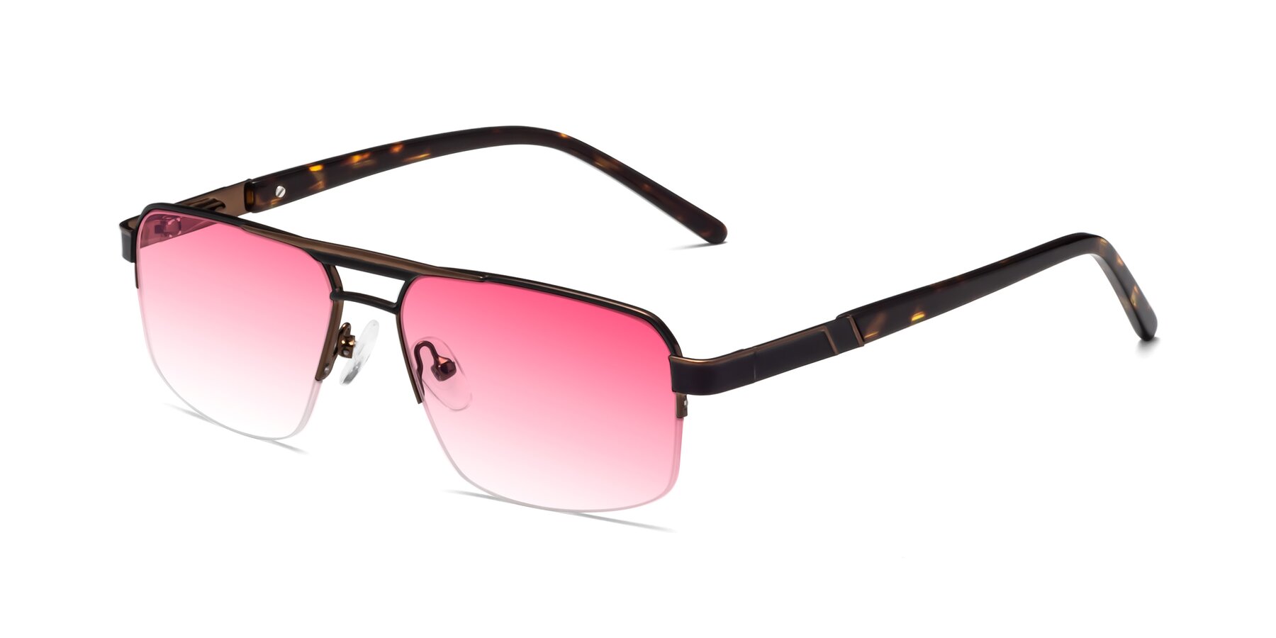 Angle of 19004 in Black-Bronze with Pink Gradient Lenses