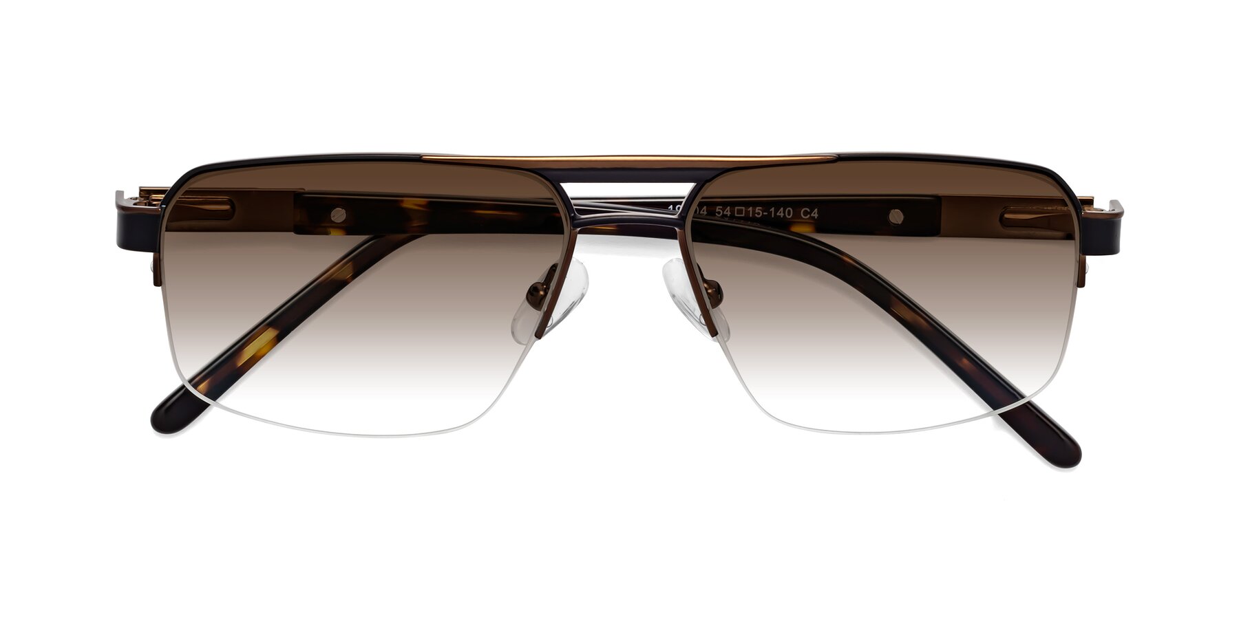Folded Front of 19004 in Black-Bronze with Brown Gradient Lenses
