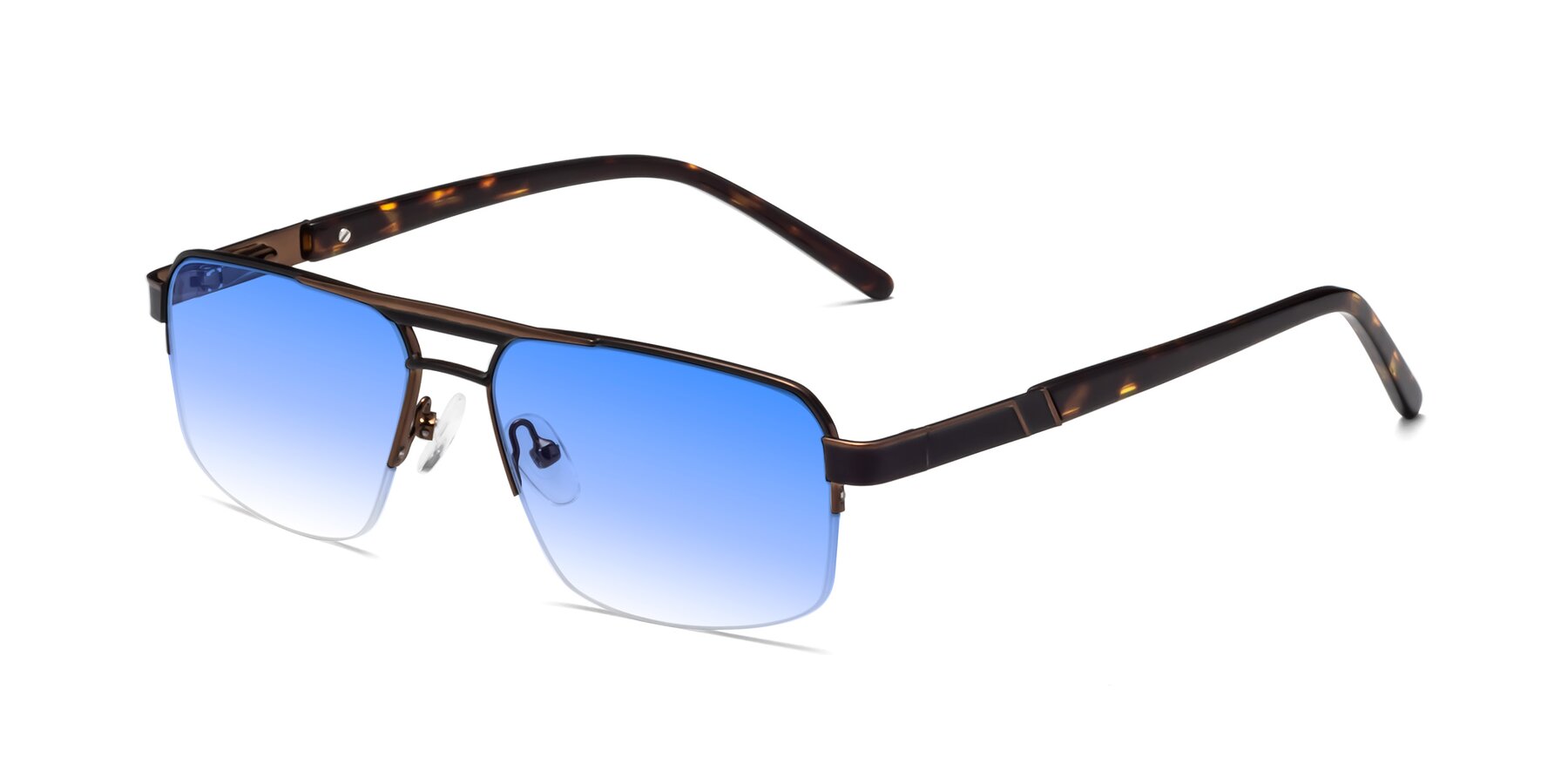 Angle of Chino in Black-Bronze with Blue Gradient Lenses