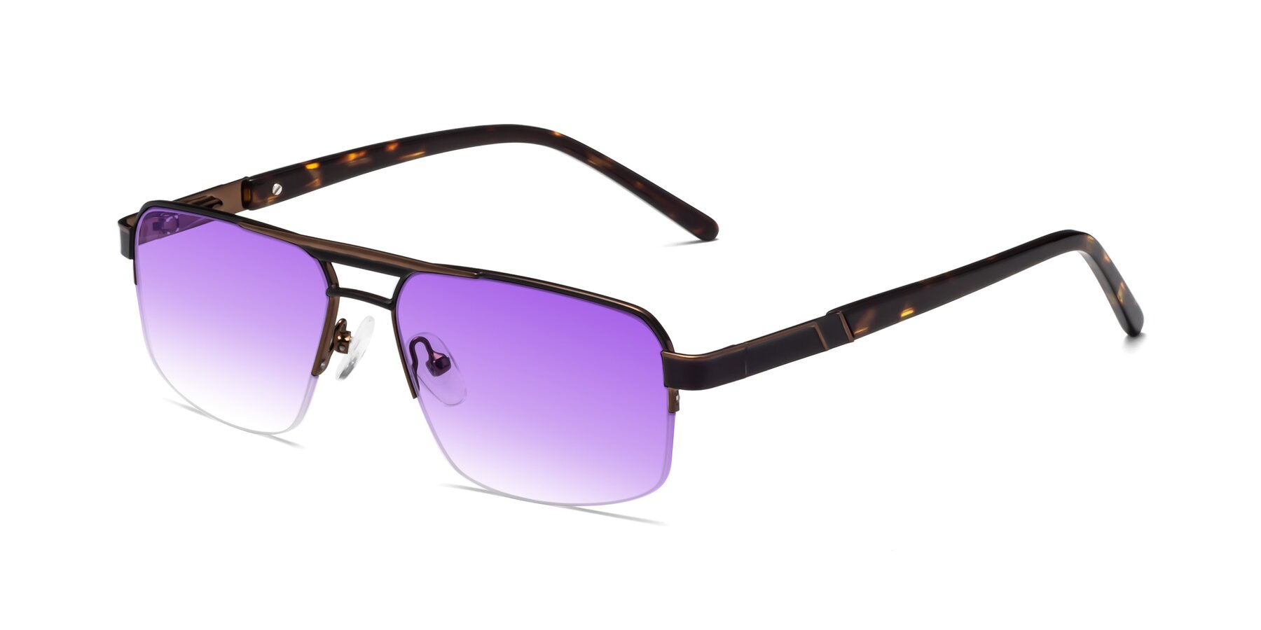 Angle of Chino in Black-Bronze with Purple Gradient Lenses