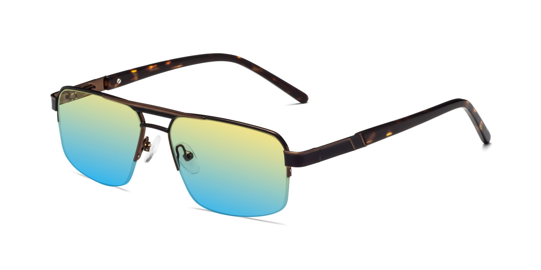 Angle of 19004 in Black-Bronze with Yellow / Blue Gradient Lenses