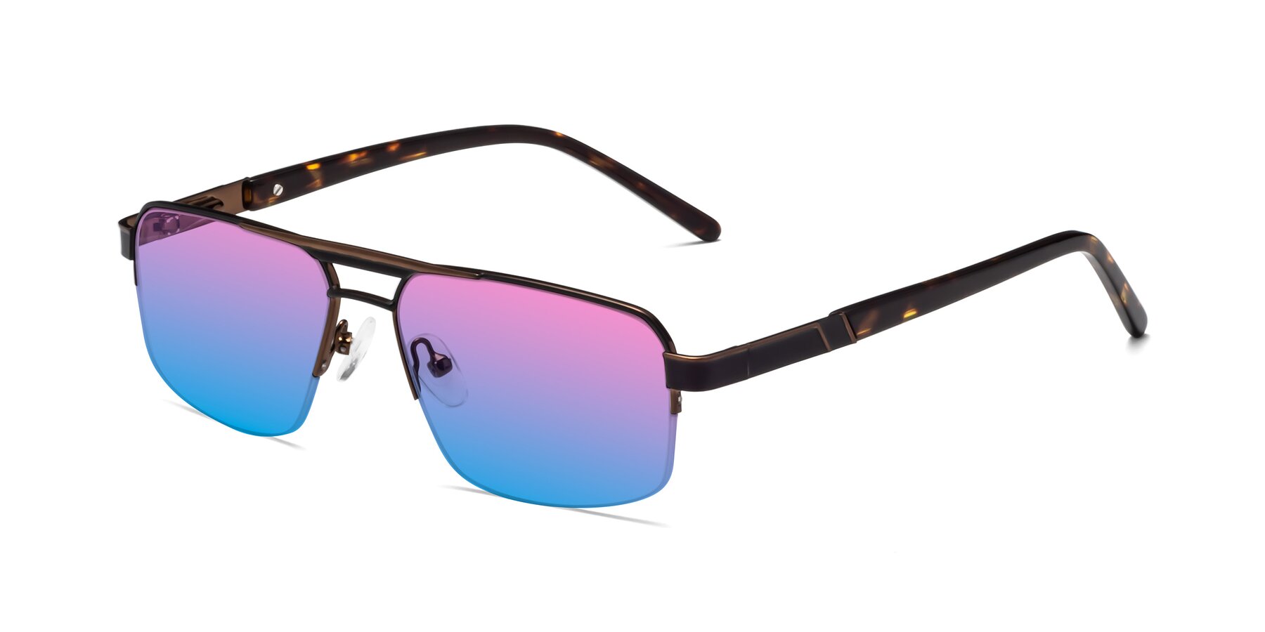 Angle of Chino in Black-Bronze with Pink / Blue Gradient Lenses