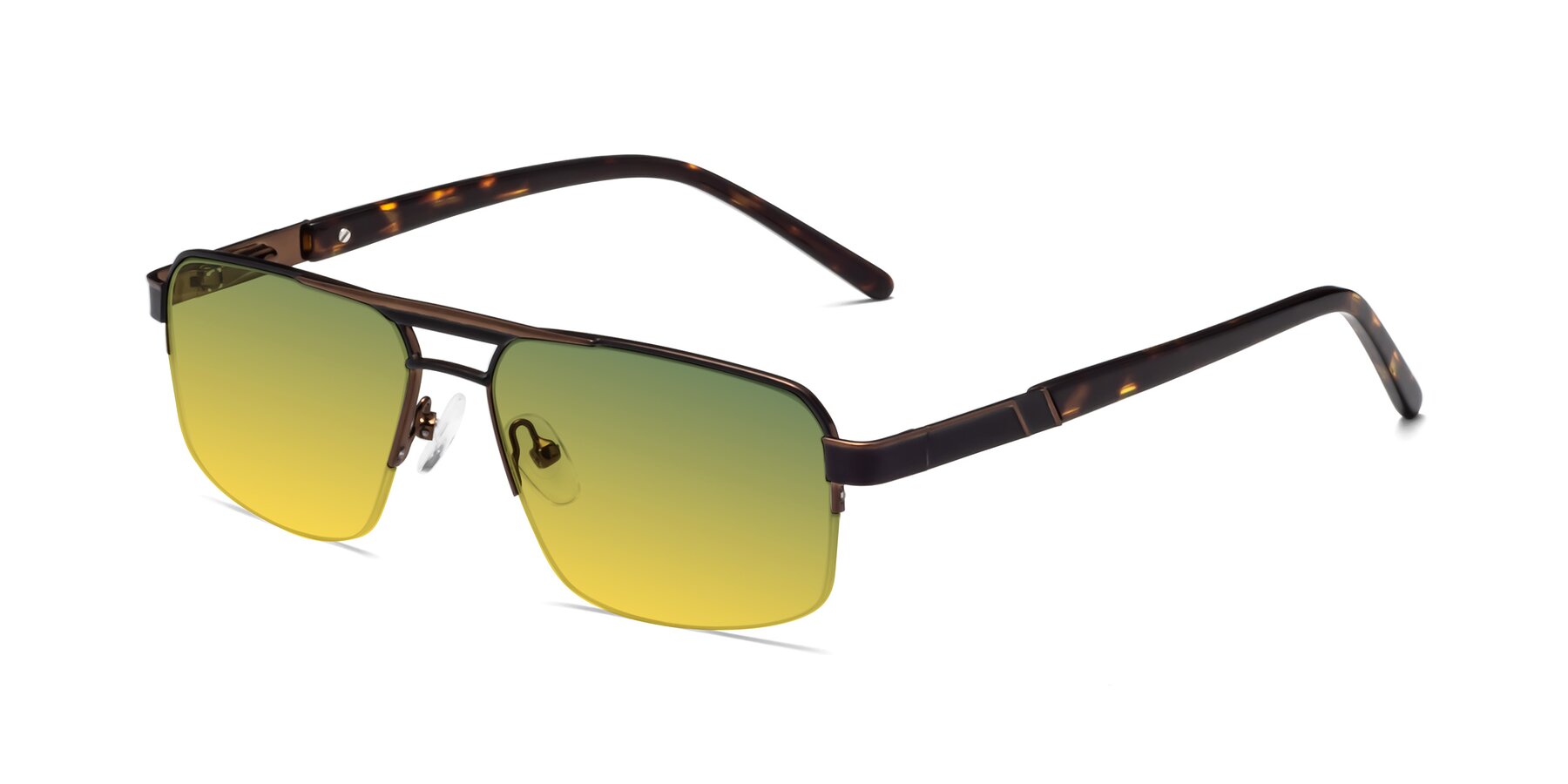 Angle of Chino in Black-Bronze with Green / Yellow Gradient Lenses