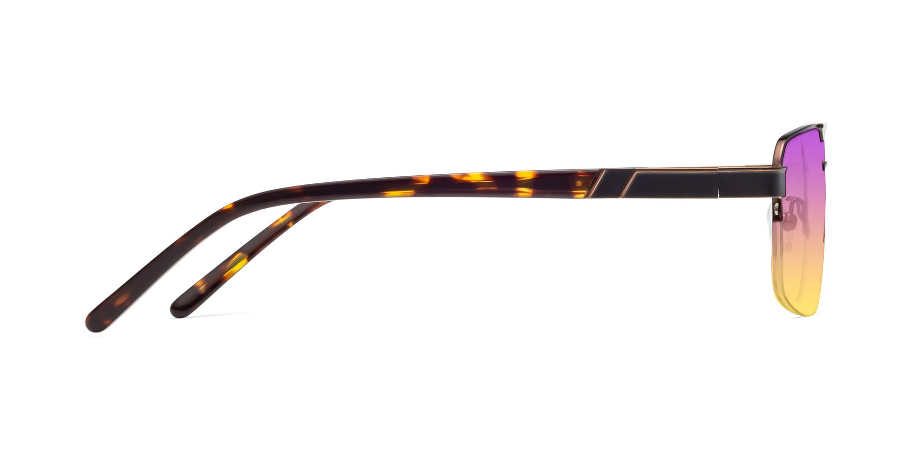 Side of 19004 in Black-Bronze with Purple / Yellow Gradient Lenses