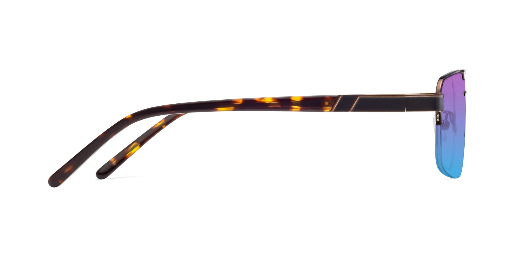 Side of 19004 in Black-Bronze with Purple / Blue Gradient Lenses