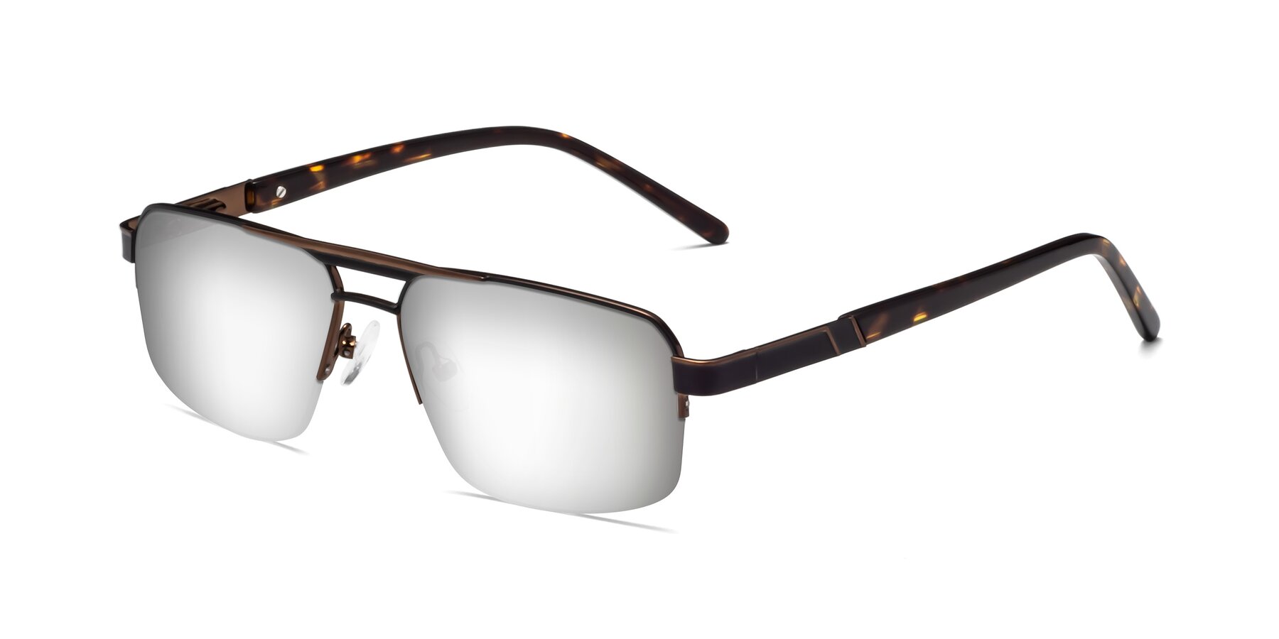 Angle of Chino in Black-Bronze with Silver Mirrored Lenses
