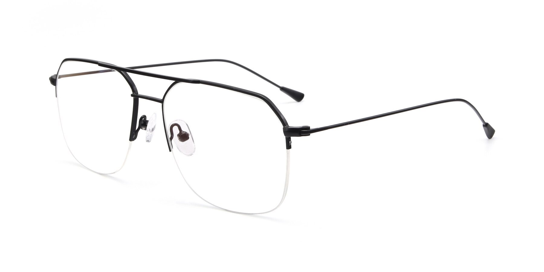Angle of 9434 in Matte Black with Clear Blue Light Blocking Lenses