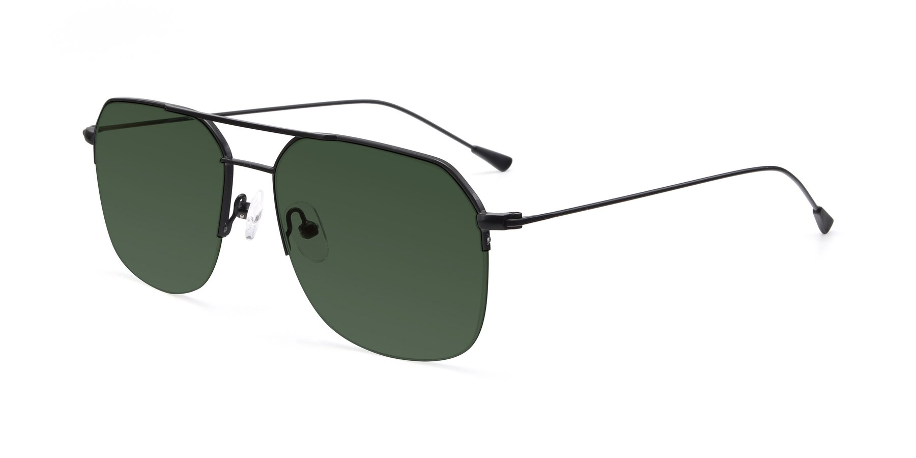 Angle of 9434 in Matte Black with Green Tinted Lenses