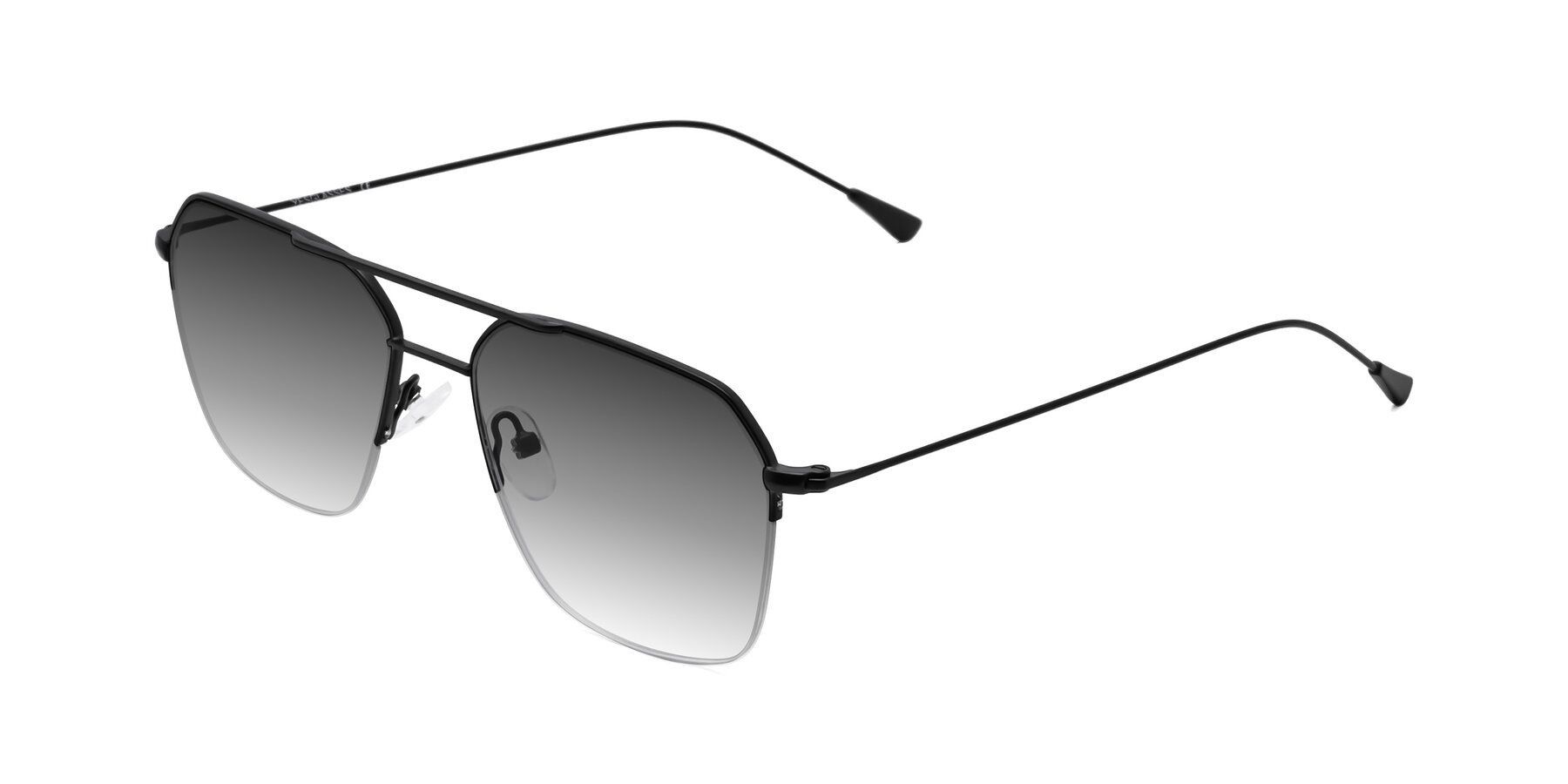Angle of Largo in Matte Black with Gray Gradient Lenses